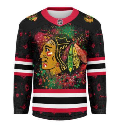 Alternative view of Chicago Blackhawks | Premium NHL Graffiti My Team 4 Life Hockey Jersey