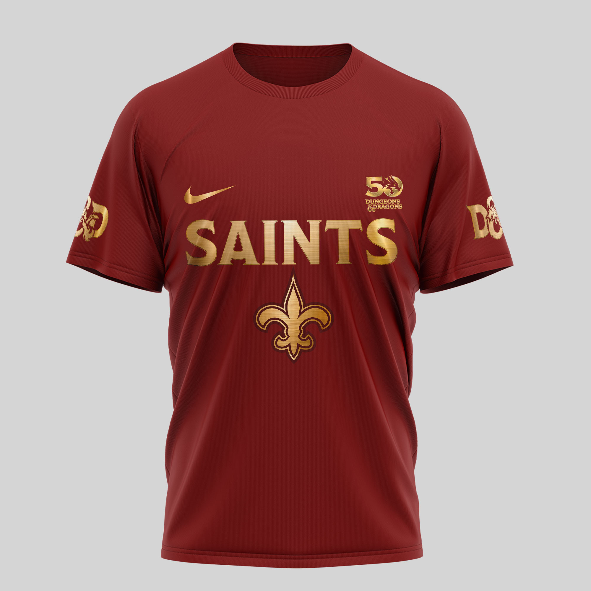 New Orleans Saints | Premium NFL Dungeons And Dragons 50th Anniversary Shirt TD - Image 3