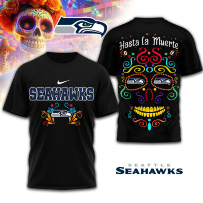 Seattle Seahawks | Premium NFL Day of the Dead 3D Shirt TD
