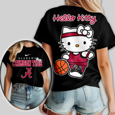 Alternative view of Alabama Crimson Tide | Premium NCAA Hello Kitty Basketball Women Shirt