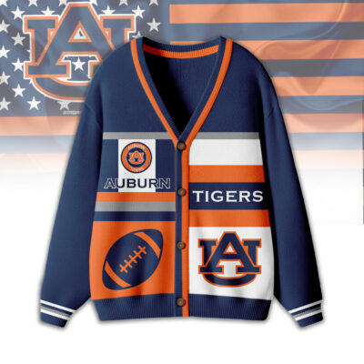 Auburn Tigers | Premium NCAA Game Day Striped Knit Cardigan