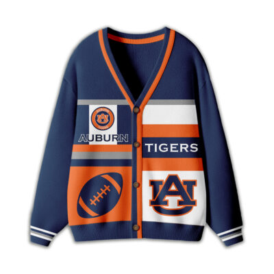 Alternative view of Auburn Tigers | Premium NCAA Game Day Striped Knit Cardigan
