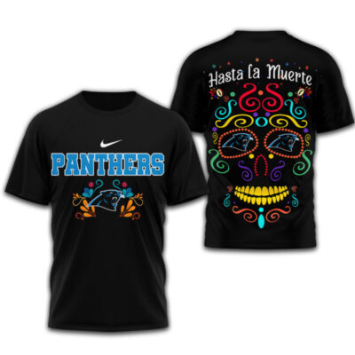 Alternative view of Carolina Panthers | Premium NFL Day of the Dead 3D Shirt TD