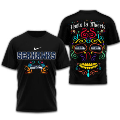 Alternative view of Seattle Seahawks | Premium NFL Day of the Dead 3D Shirt TD