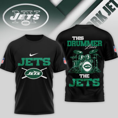 Alternative view of New York Jets | Premium NFL This Drummer Loves Football 3D Shirt TD