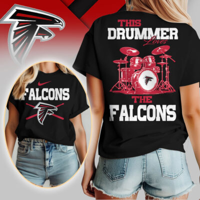 Alternative view of Atlanta Falcons | Premium NFL This Drummer Loves Football 3D Shirt TD