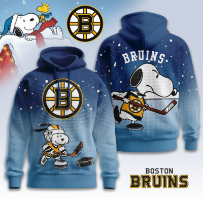 Boston Bruins | Premium NHL Snoopy Hockey 3D Waffle Hoodie TD