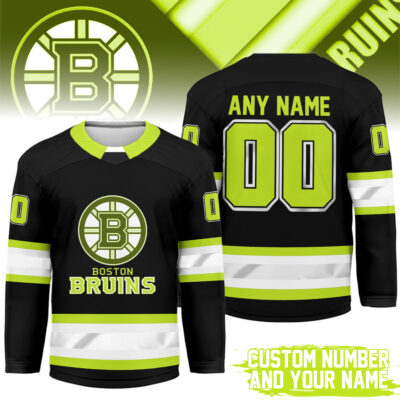 Boston Bruins | Premium NHL Hi-Vis Hockey Spirit Custom Name and Number Jersey