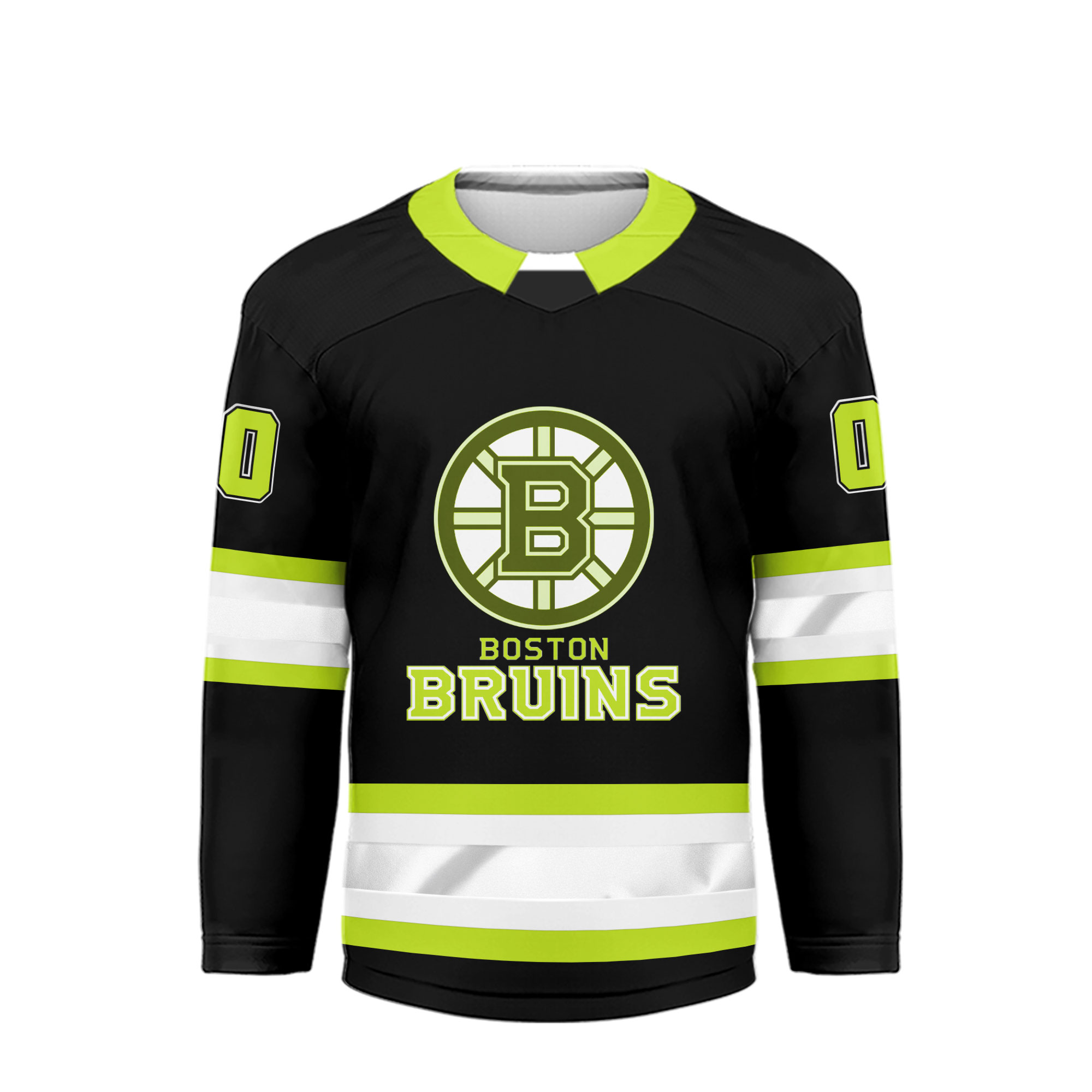 Boston Bruins | Premium NHL Hi-Vis Hockey Spirit Custom Name and Number Jersey - Image 3