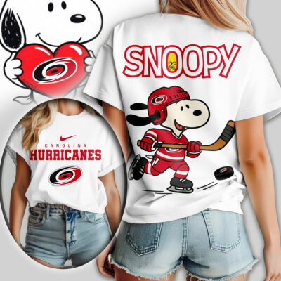 Carolina Hurricanes | Premium NHL Snoopy Hockey Women Shirt