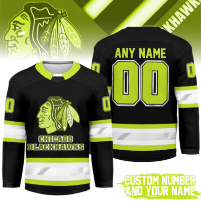 Chicago Blackhawks | Premium NHL Hi-Vis Hockey Spirit Custom Name and Number Jersey