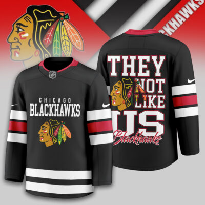 Alternative view of Chicago Blackhawks | Premium NHL They Not Like Us Hockey Jersey