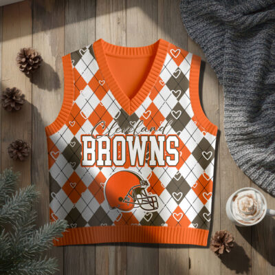 Alternative view of Cleveland Browns | Premium NFL Argyle Knit Sweater Vest