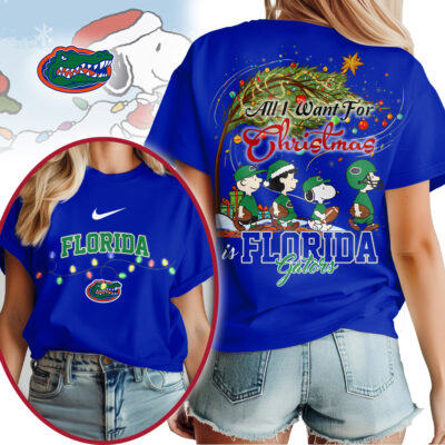 Alternative view of Florida Gators | Premium NCAA All I Want For Christmas Peanuts Shirt MM