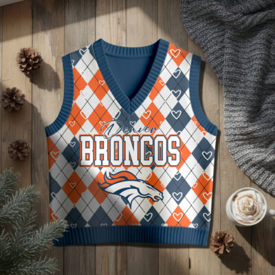 Alternative view of Denver Broncos | Premium NFL Argyle Knit Sweater Vest
