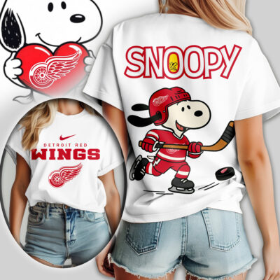 Detroit Red Wings | Premium NHL Snoopy Hockey Women Shirt