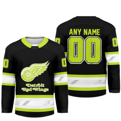 Alternative view of Detroit Red Wings | Premium NHL Hi-Vis Hockey Spirit Custom Name and Number Jersey