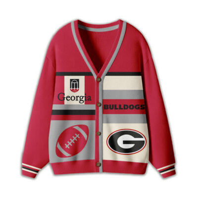 Alternative view of Georgia Bulldogs | Premium NCAA Game Day Striped Knit Cardigan