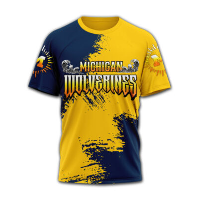 Alternative view of Michigan Wolverines | Premium NCAA Slightly Stoopid 3D T-shirt