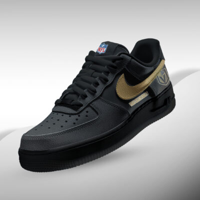 Alternative view of Vegas Golden Knights | Premium NHL Teams Black AF1 Shoes