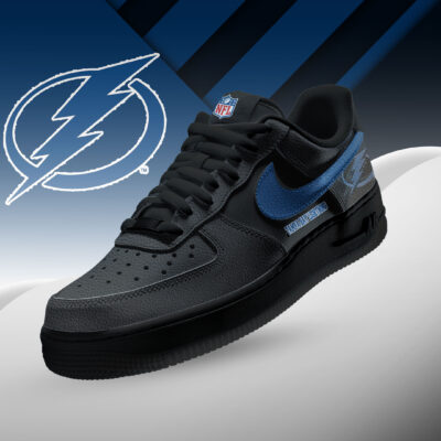 Tampa Bay Lightning | Premium NHL Teams Black AF1 Shoes