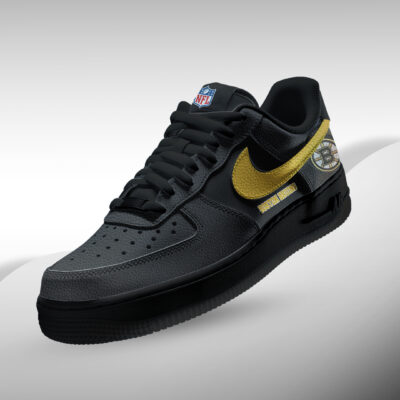 Alternative view of Boston Bruins | Premium NHL Teams Black AF1 Shoes