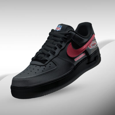 Alternative view of Carolina Hurricanes | Premium NHL Teams Black AF1 Shoes