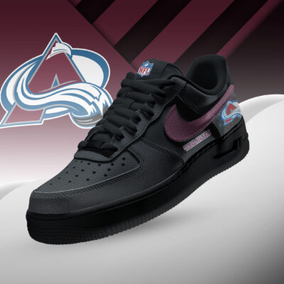 Colorado Avalanche | Premium NHL Teams Black AF1 Shoes