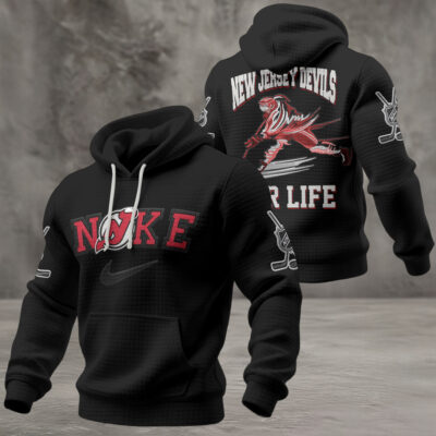 Alternative view of New Jersey Devils | Premium NHL For Life Waffle Hoodie