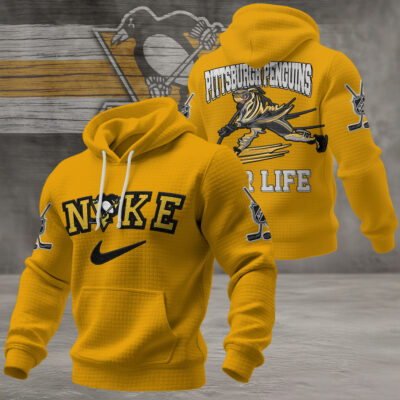 Pittsburgh Penguins | Premium NHL For Life Waffle Hoodie