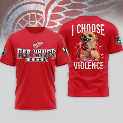 Detroit Red Wings | Premium NHL Chihuahua Violent 3D T-Shirt