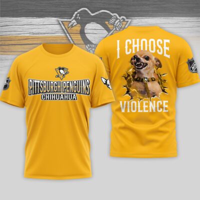 Pittsburgh Penguins | Premium NHL Chihuahua Violent 3D T-Shirt