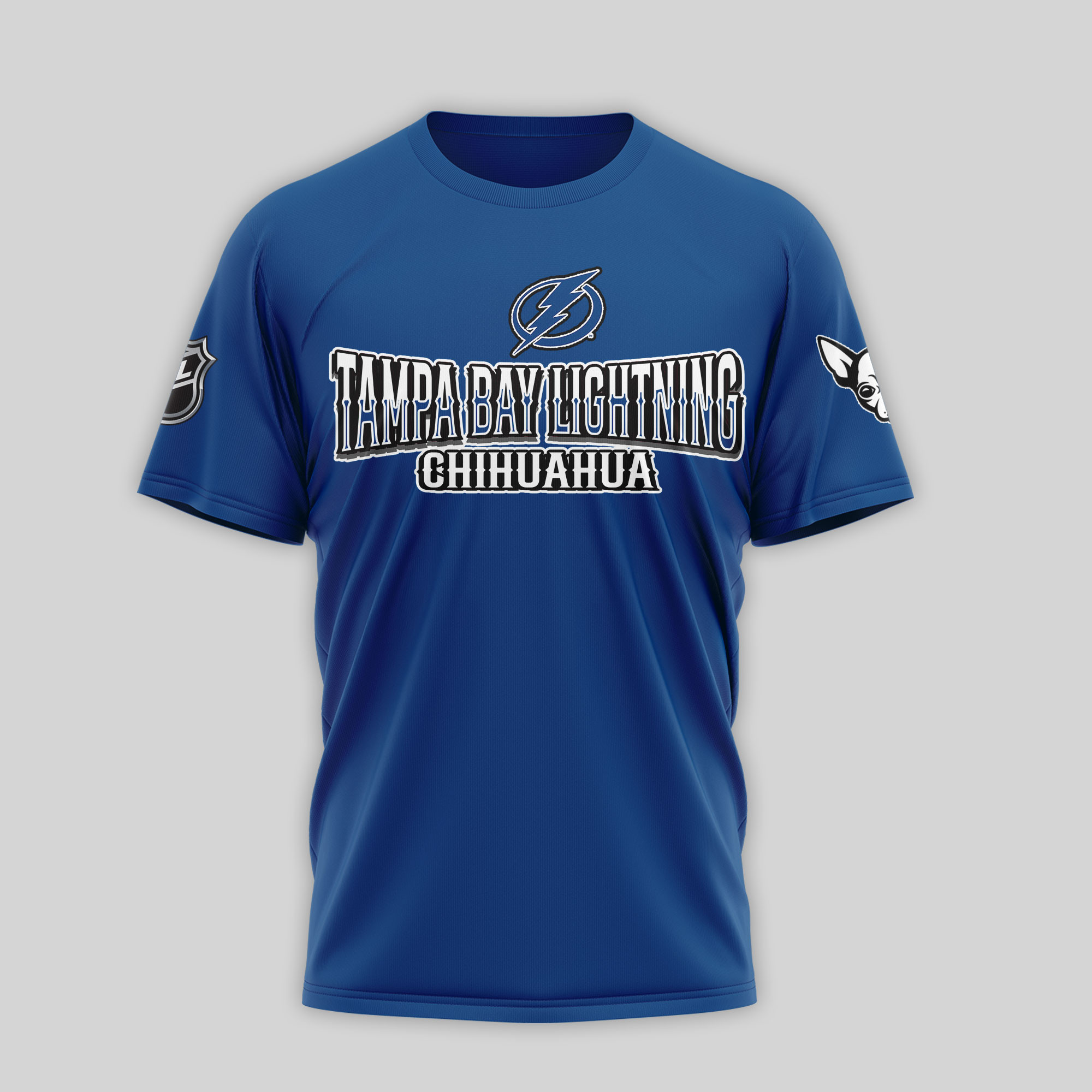 Tampa Bay Lightning | Premium NHL Chihuahua Violent 3D T-Shirt - Image 3