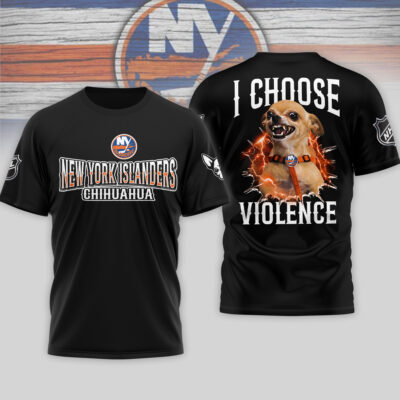 Alternative view of New York Islanders | Premium NHL Chihuahua Violent 3D T-Shirt