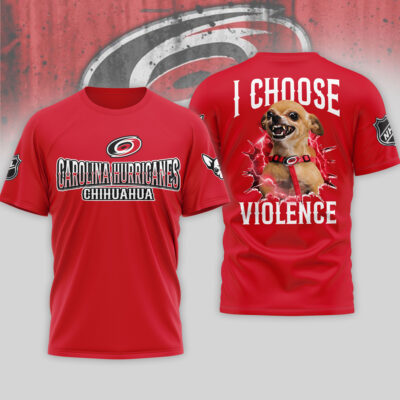 Carolina Hurricanes | Premium NHL Chihuahua Violent 3D T-Shirt