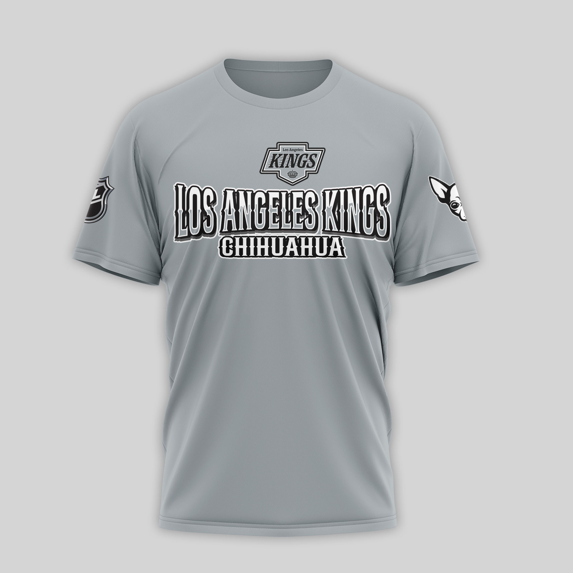 Los Angeles Kings | Premium NHL Chihuahua Violent 3D T-Shirt - Image 3