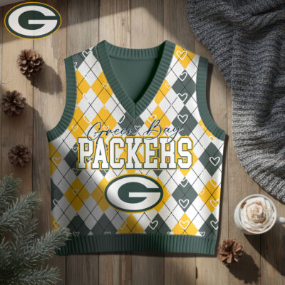 Green Bay Packers | Premium NFL Argyle Knit Sweater Vest