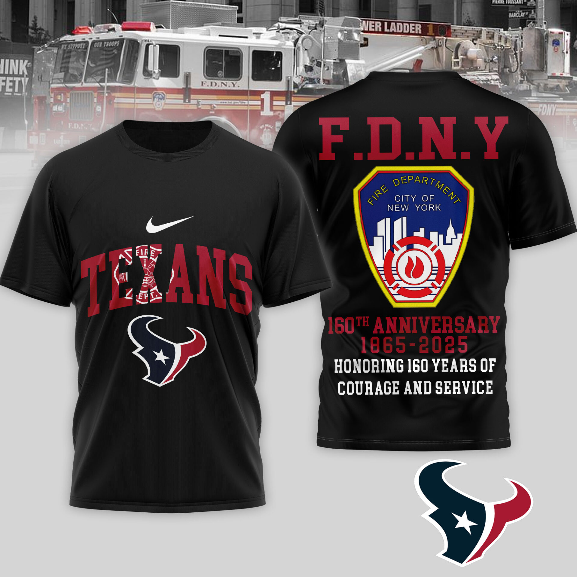 Houston Texans | Premium NFL F.N.D.Y 160th Anniversary 3D Shirt TD - Image 2