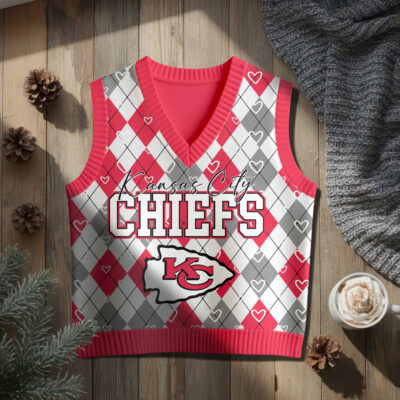 Alternative view of Kansas City Chiefs | Premium NFL Argyle Knit Sweater Vest