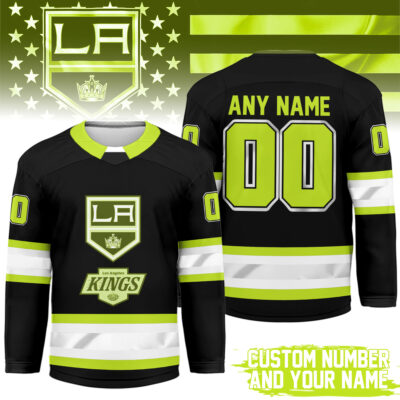 Los Angeles Kings | Premium NHL Hi-Vis Hockey Spirit Custom Name and Number Jersey