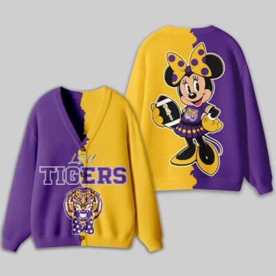 Alternative view of LSU Tigers | Premium NCAA Minnie Mouse Cardigan