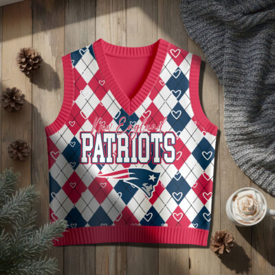Alternative view of New England Patriots | Premium NFL Argyle Knit Sweater Vest