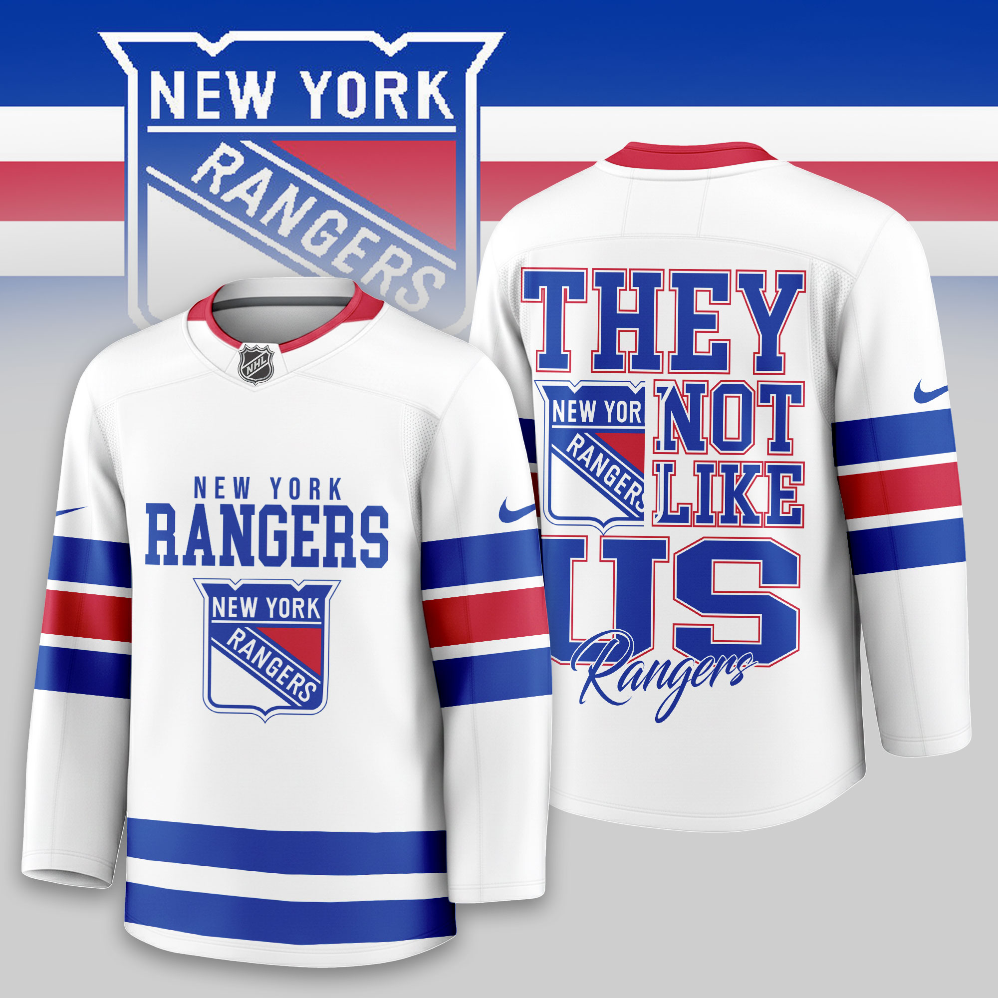 New York Rangers | Premium NHL They Not Like Us Hockey Jersey