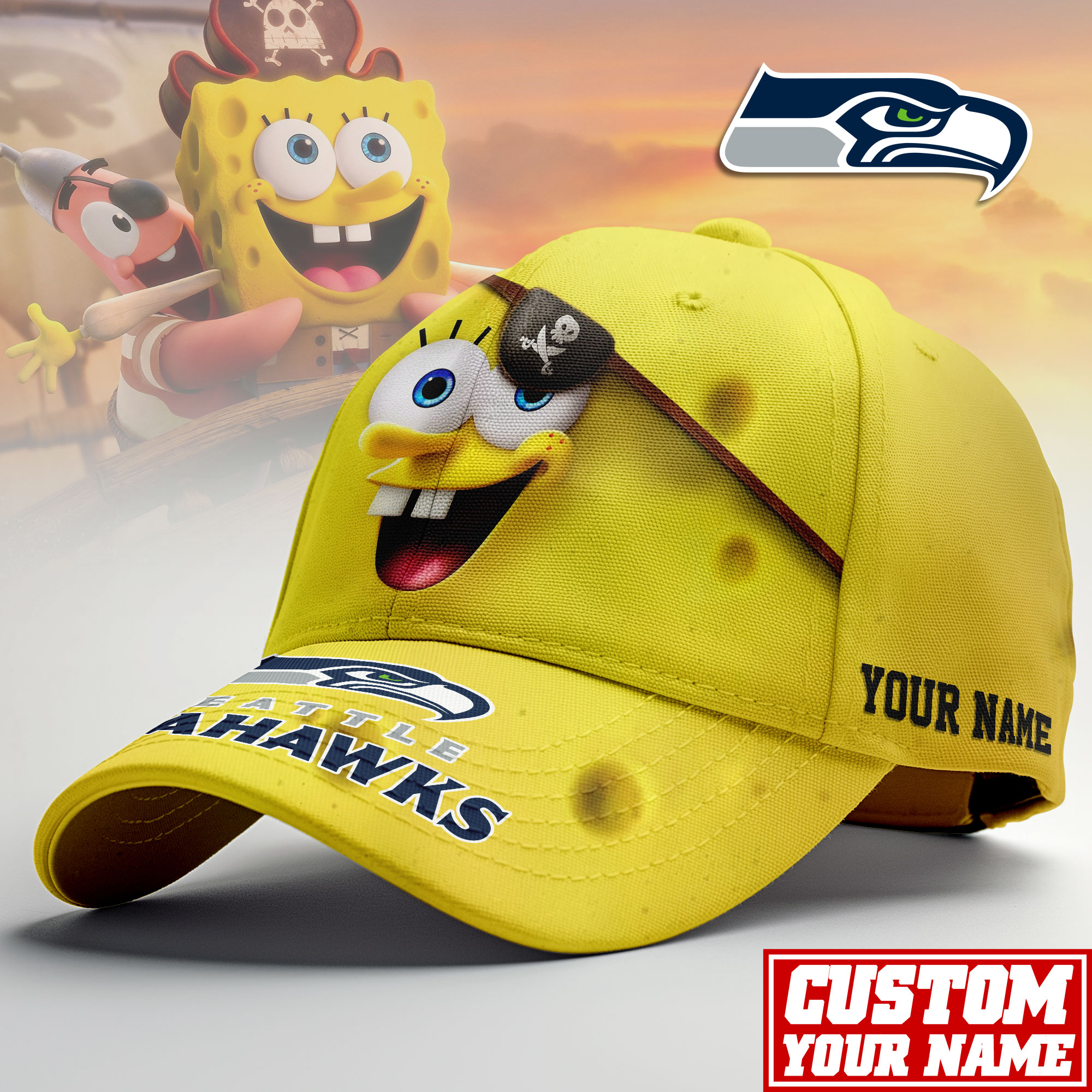 Seattle Seahawks | Premium NFL Spongebob Classic Cap NP