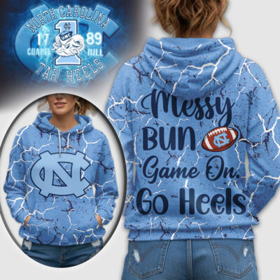 North Carolina Tar Heels | Premium NCAA Messy Bun Game On 3D Hoodie