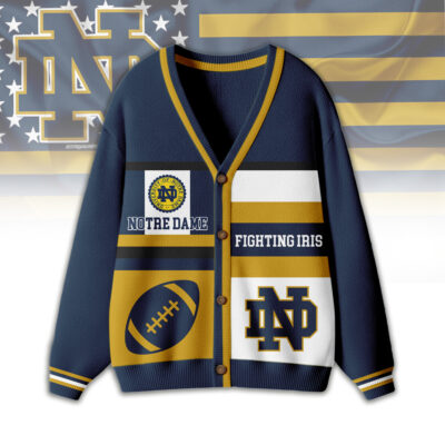 Notre Dame Fighting Irish | Premium NCAA Game Day Striped Knit Cardigan