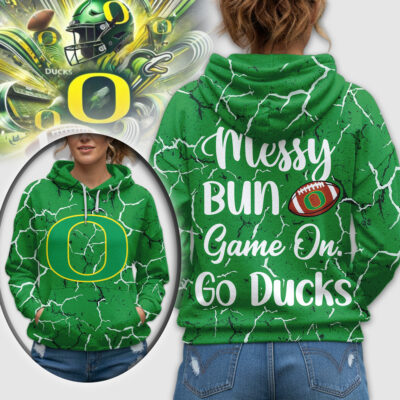 Oregon Ducks | Premium NCAA Messy Bun Game On 3D Hoodie