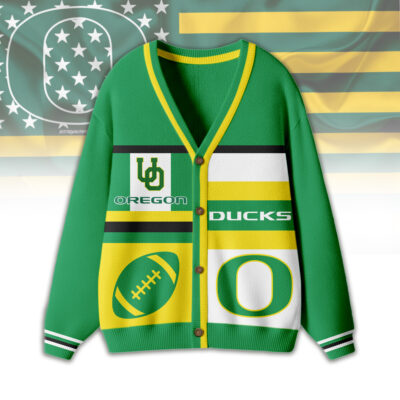 Oregon Ducks | Premium NCAA Game Day Striped Knit Cardigan