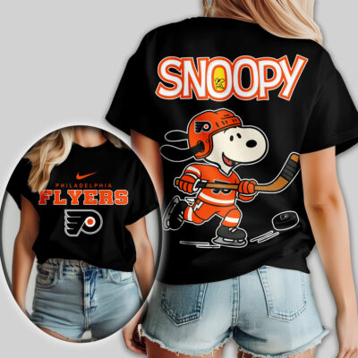 Alternative view of Philadelphia Flyers | Premium NHL Snoopy Hockey Women Shirt