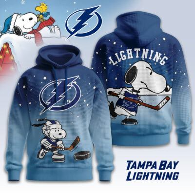 Tampa Bay Lightning | Premium NHL Snoopy Hockey 3D Waffle Hoodie TD